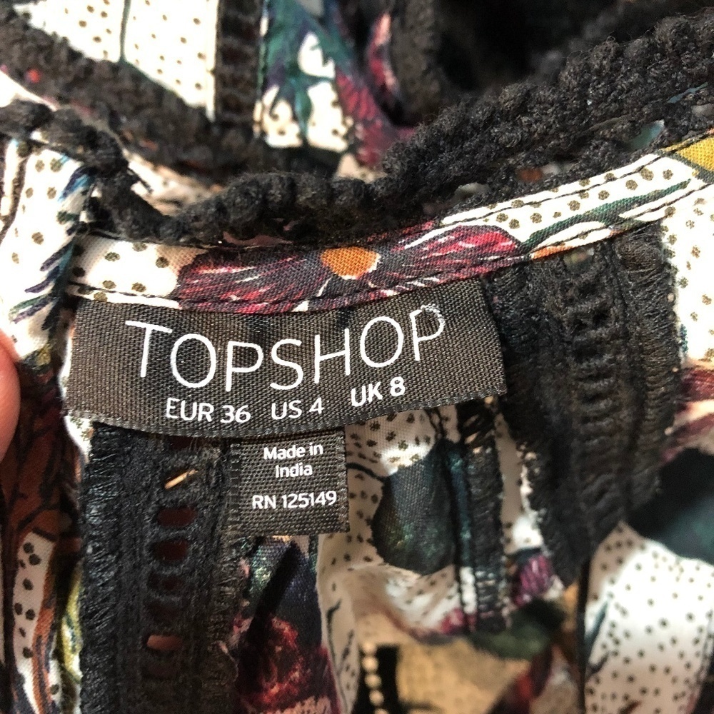 Top Shop Corset Feature Blouse Size 4 - Picture 4 of 5